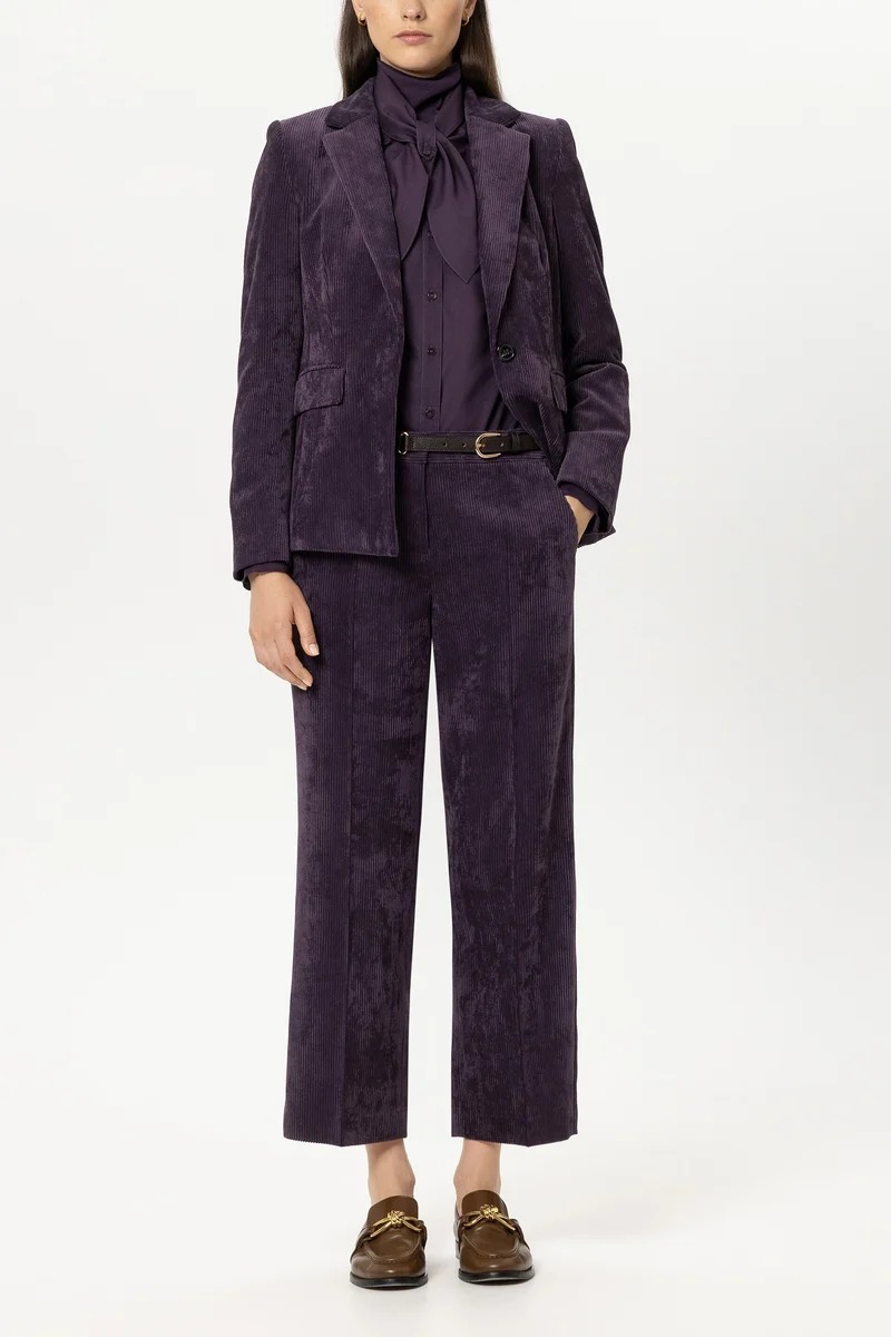PANTALON LARGE EN VELOURS COTELE