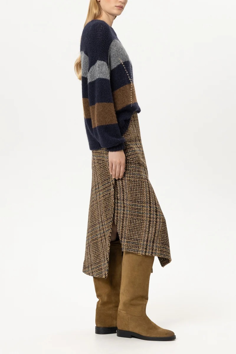 PULL EN MELANGE D'ALPAGA A MOTIF – Image 2