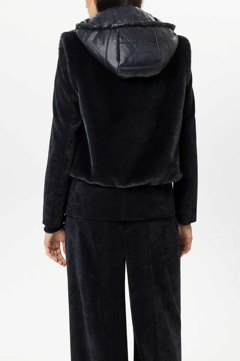 GILET EN IMITATION FOURRURE MARINE – Image 3