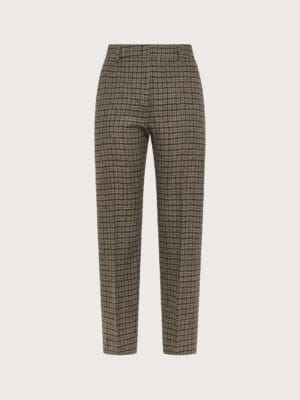 PANTALON A MOTIFS EN PURE LAINE
