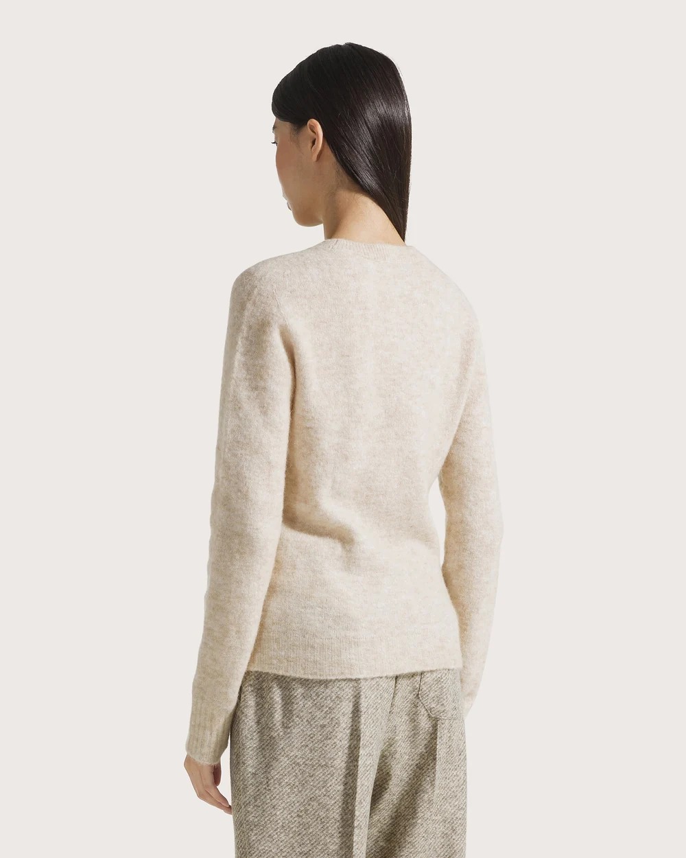 PULL EN MELANGE D'ALPAGA ECRU – Image 3