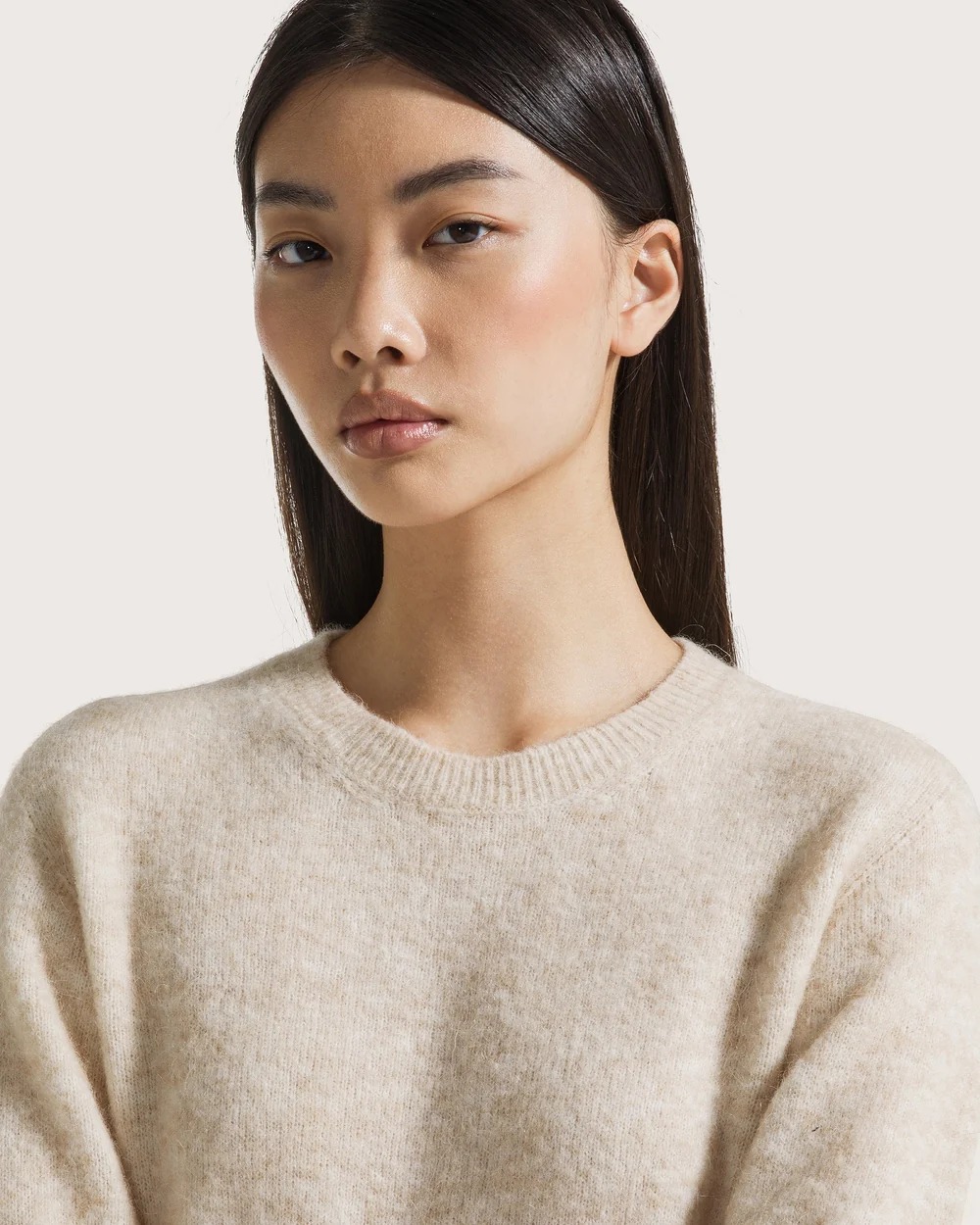 PULL EN MELANGE D'ALPAGA ECRU – Image 2