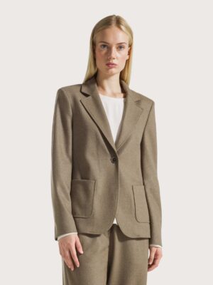 VESTE EN FLANELLE A SIMPLE BOUTONNAGE