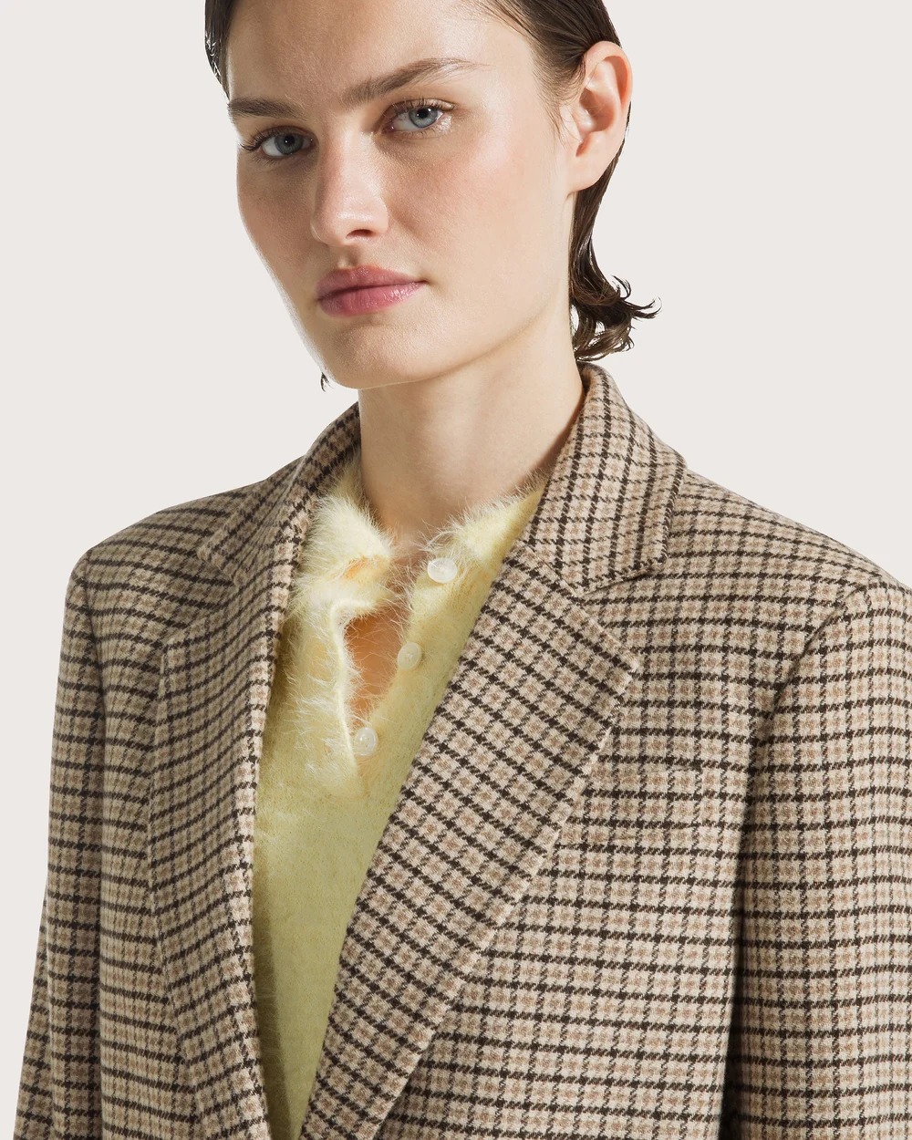 VESTE A MOTIF PIED DE POULE