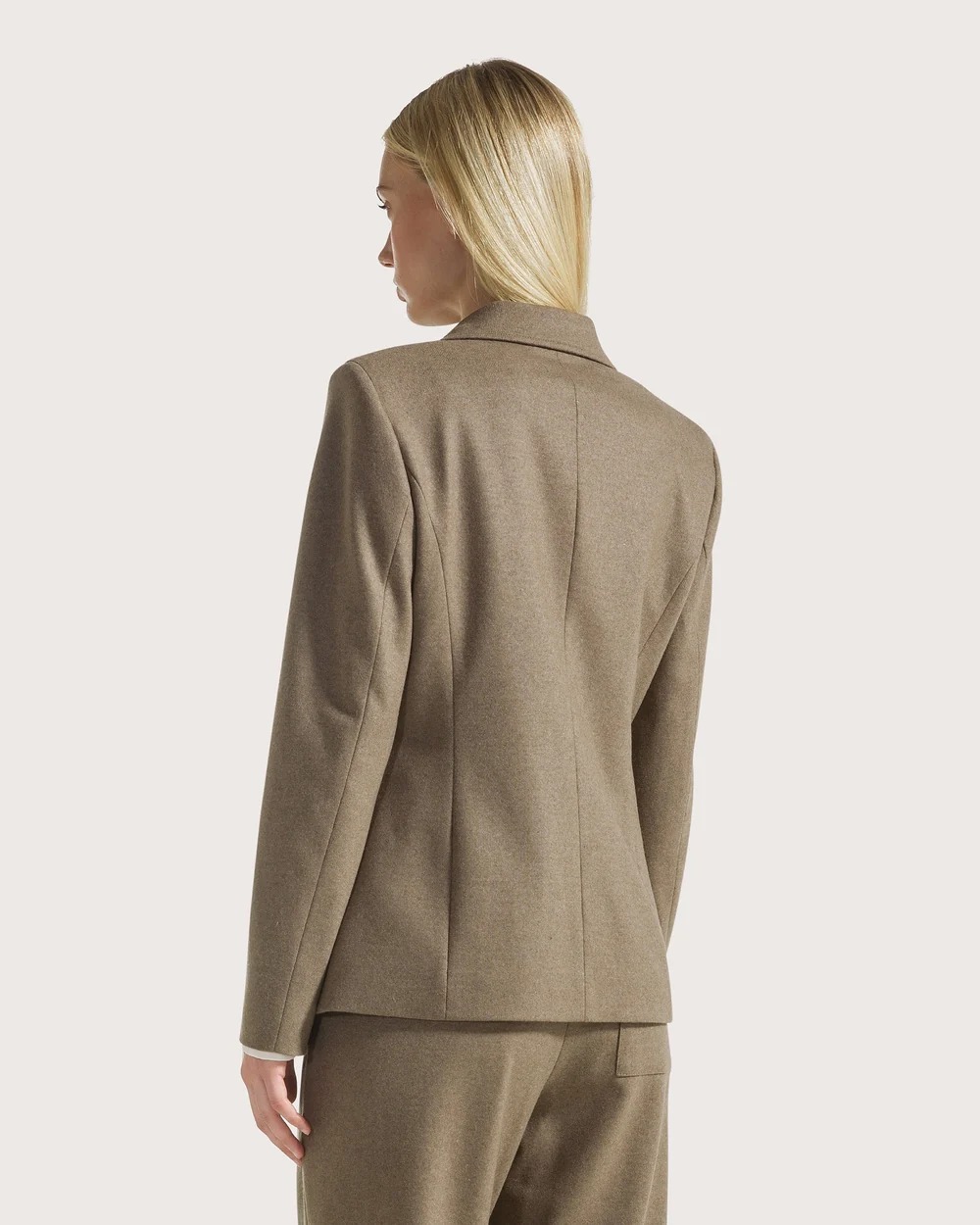 VESTE EN FLANELLE A SIMPLE BOUTONNAGE – Image 3