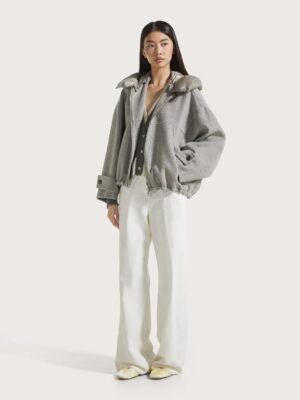 MANTEAU COURT A CAPUCHE AMOVIBLE MARINE