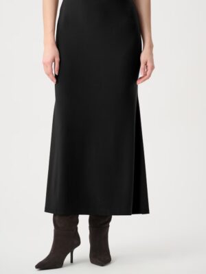 JUPE EVASEE TAILLE HAUTE MARRON